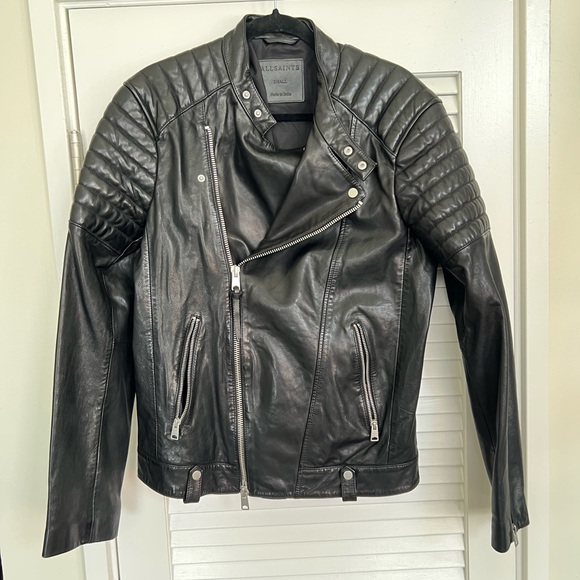 Allsaints Leather Motorcycle Jacket - Picture 3 of 5